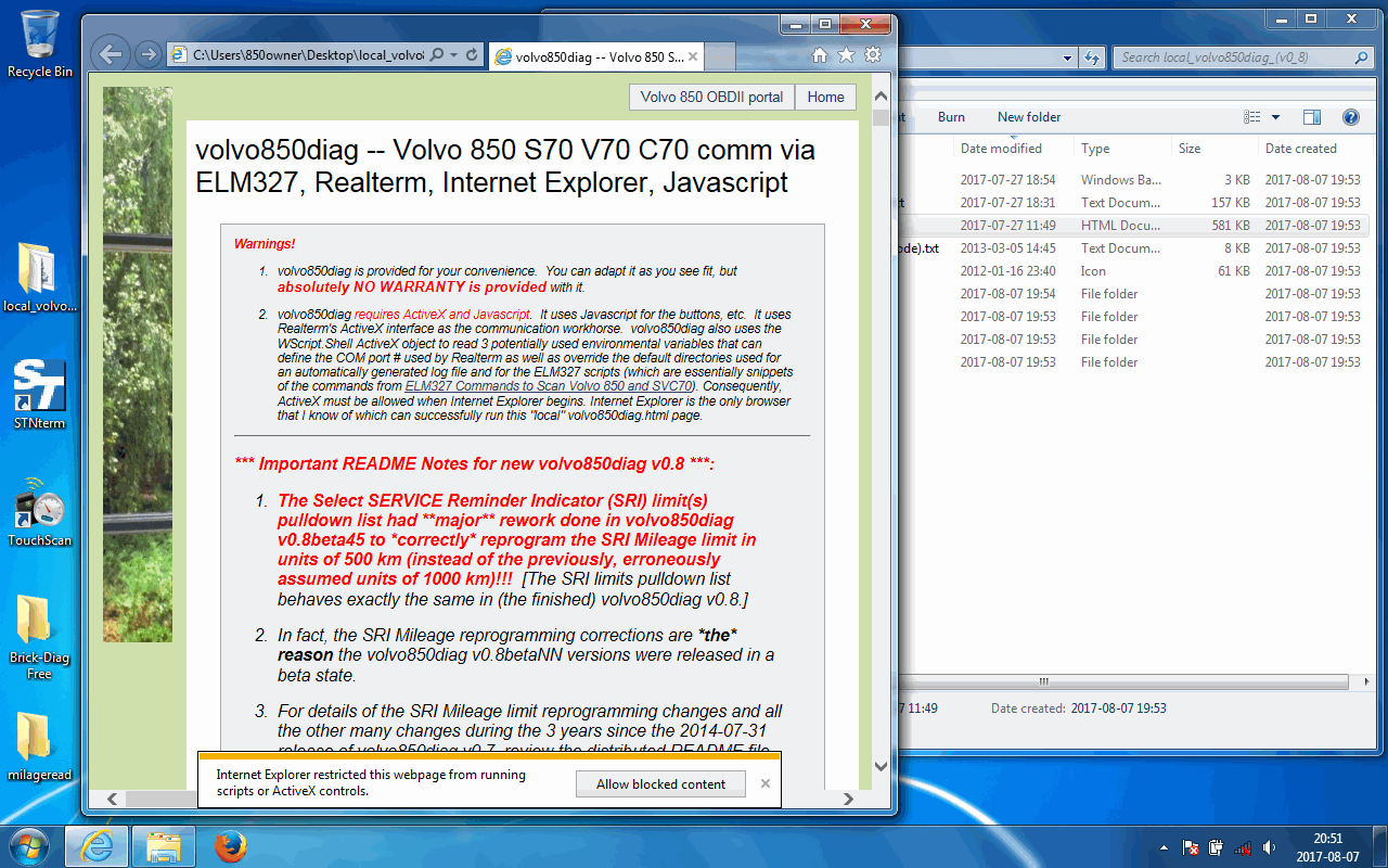 volvo850diag_v0_8_snapshot_01_initial_IE11_Allow_blocked_content_box_at_bottom_of_window.png