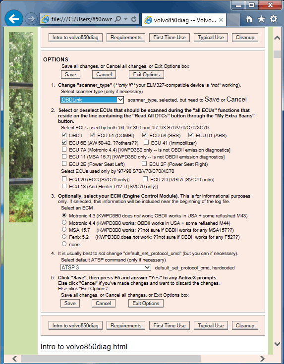 volvo850diag_v0_8_snapshot_15_immediately_after_clicked_OBDLink_(to_select_115200_baud_OBDLink_SX_USB_scanner_type).png